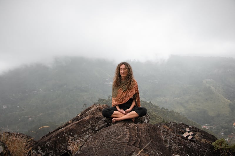Woman practicing yoga and meditation